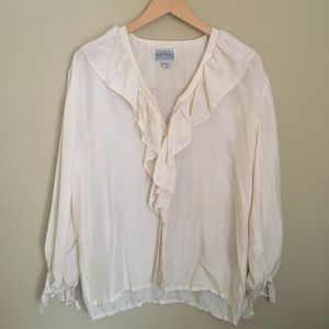 Vintage silk poet blouse